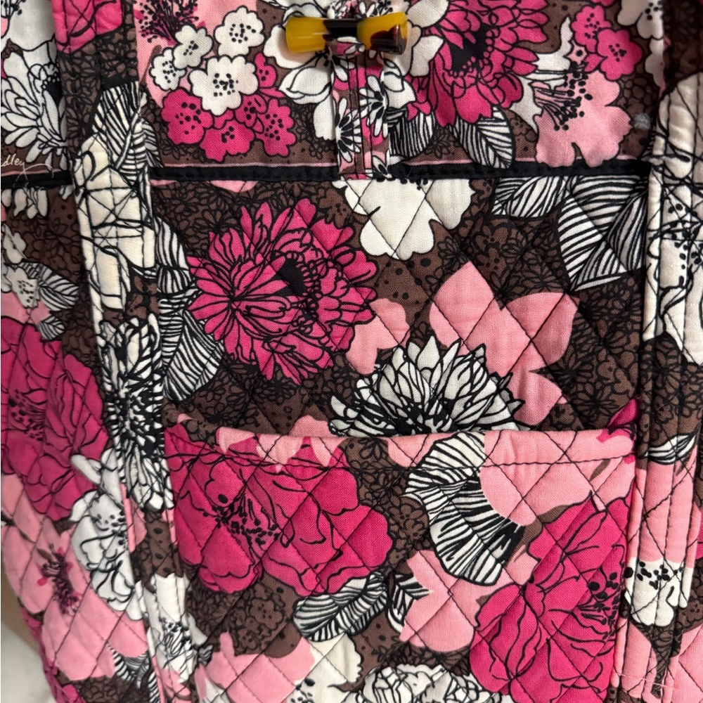 Vera Bradley Mocha Rouge Large Toggle Tote - Picture 6 of 10